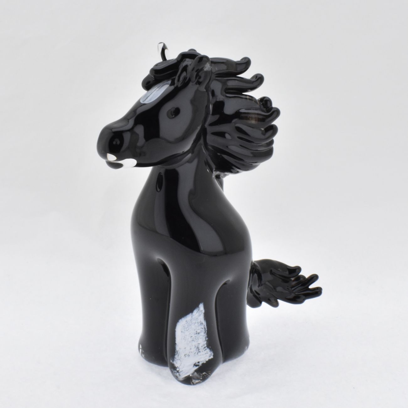 Art Glass Black Beauty Horse