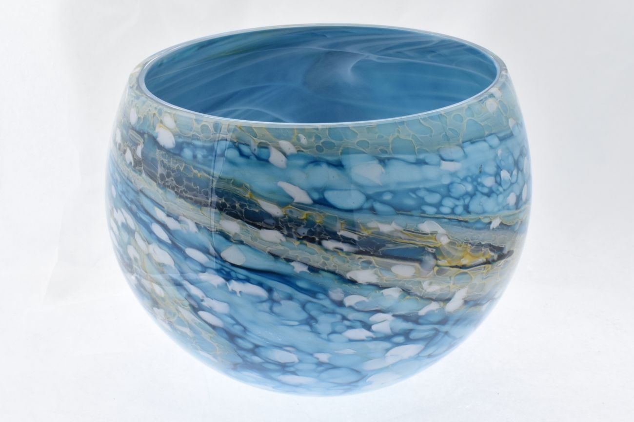 Art Glass Large Ocean Bowl