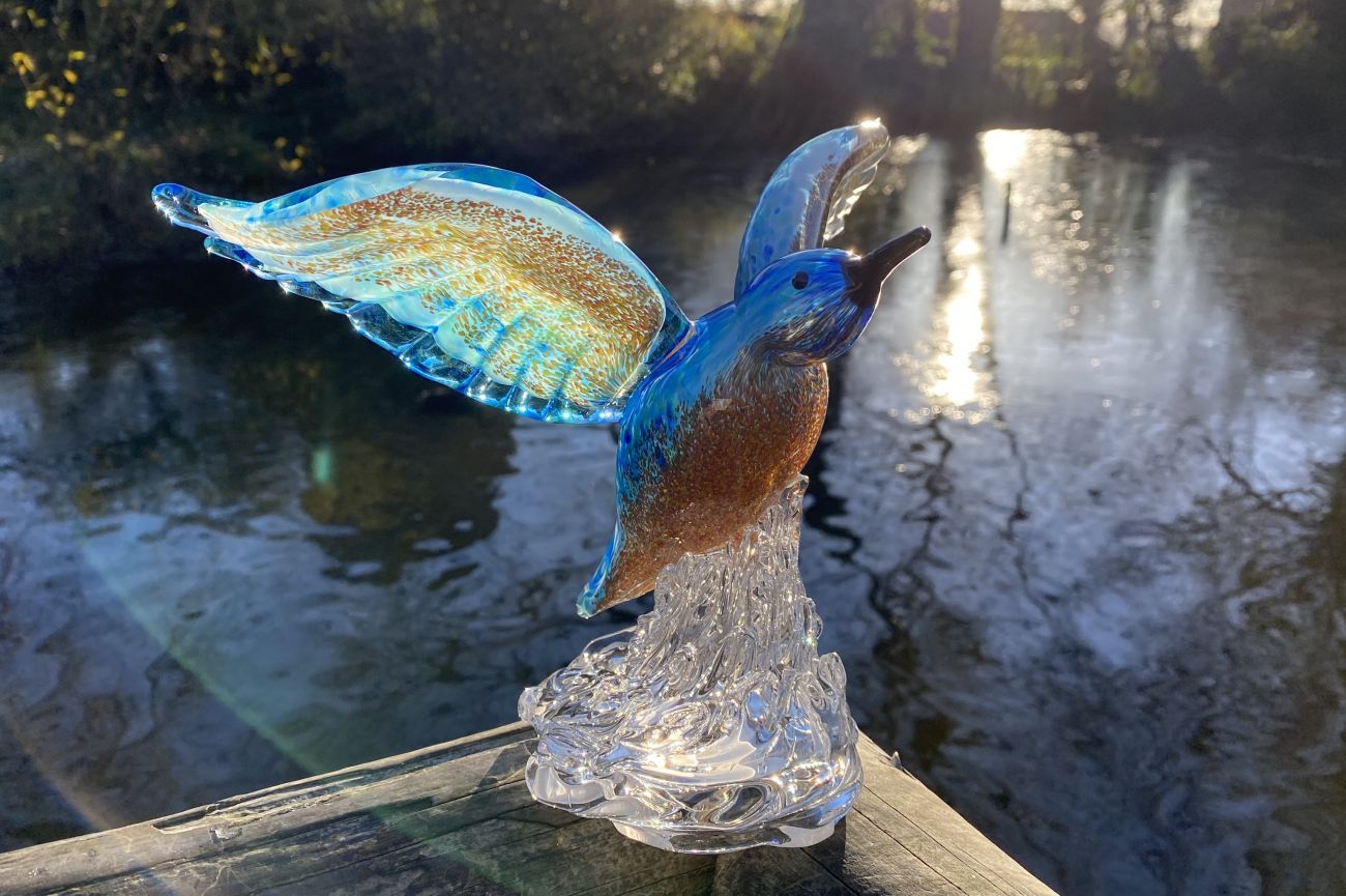 Art Glass Kingfisher