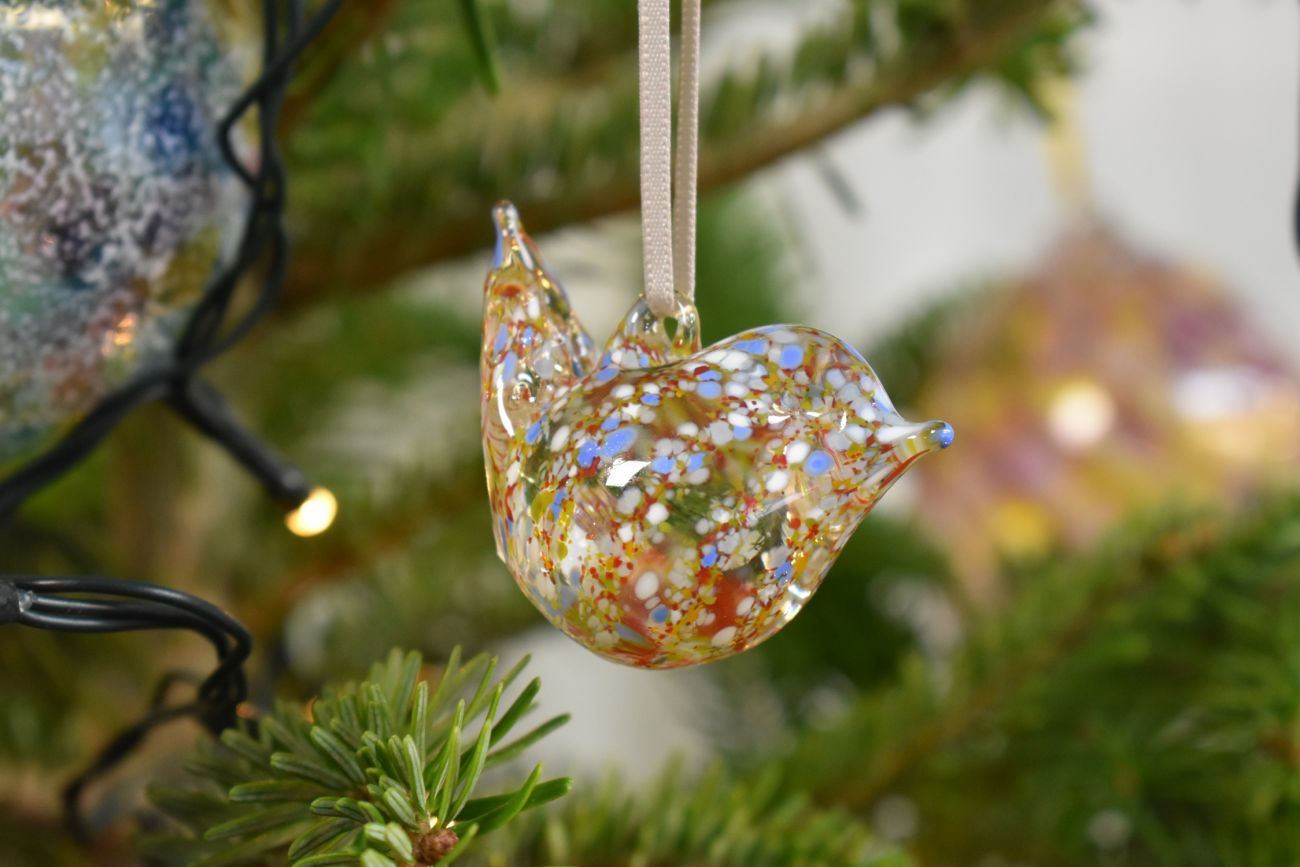 Art Glass vintage small bird Christmas tree decorations  Christmas