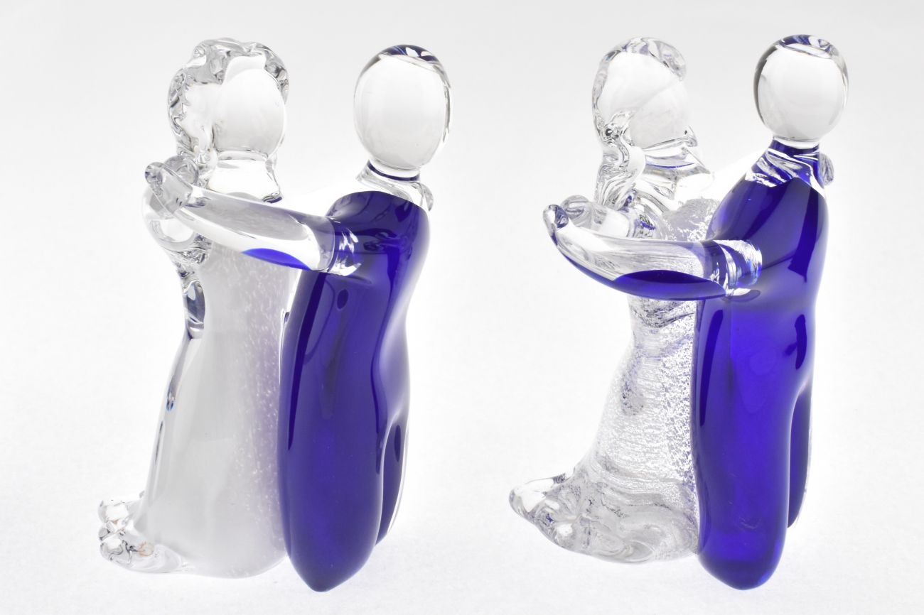 Art Glass Small Bride & Groom