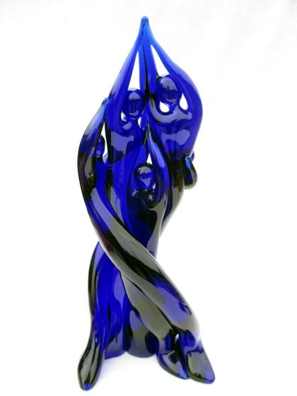 Art Glass Deep Blue Aspiring figures