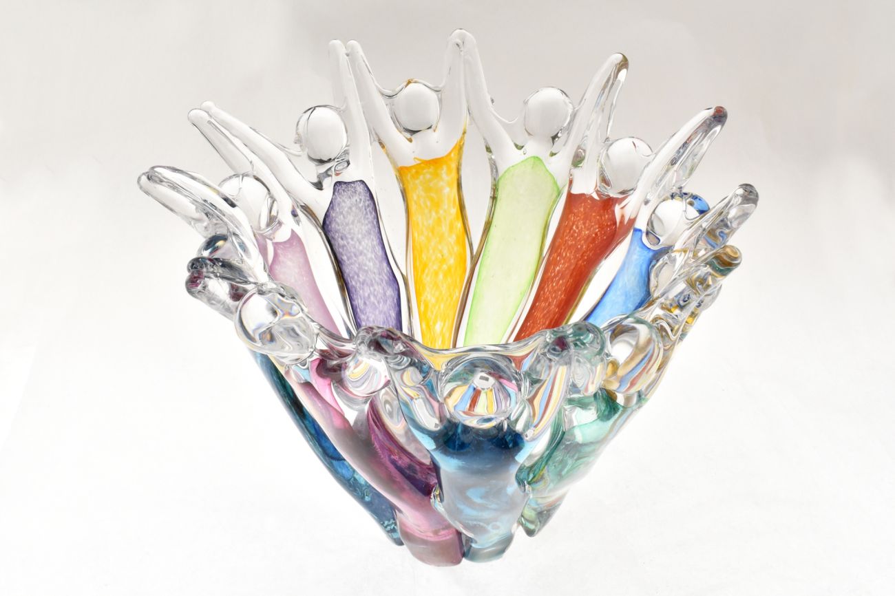 Art Glass Celebration Multicoloured Figure Vase