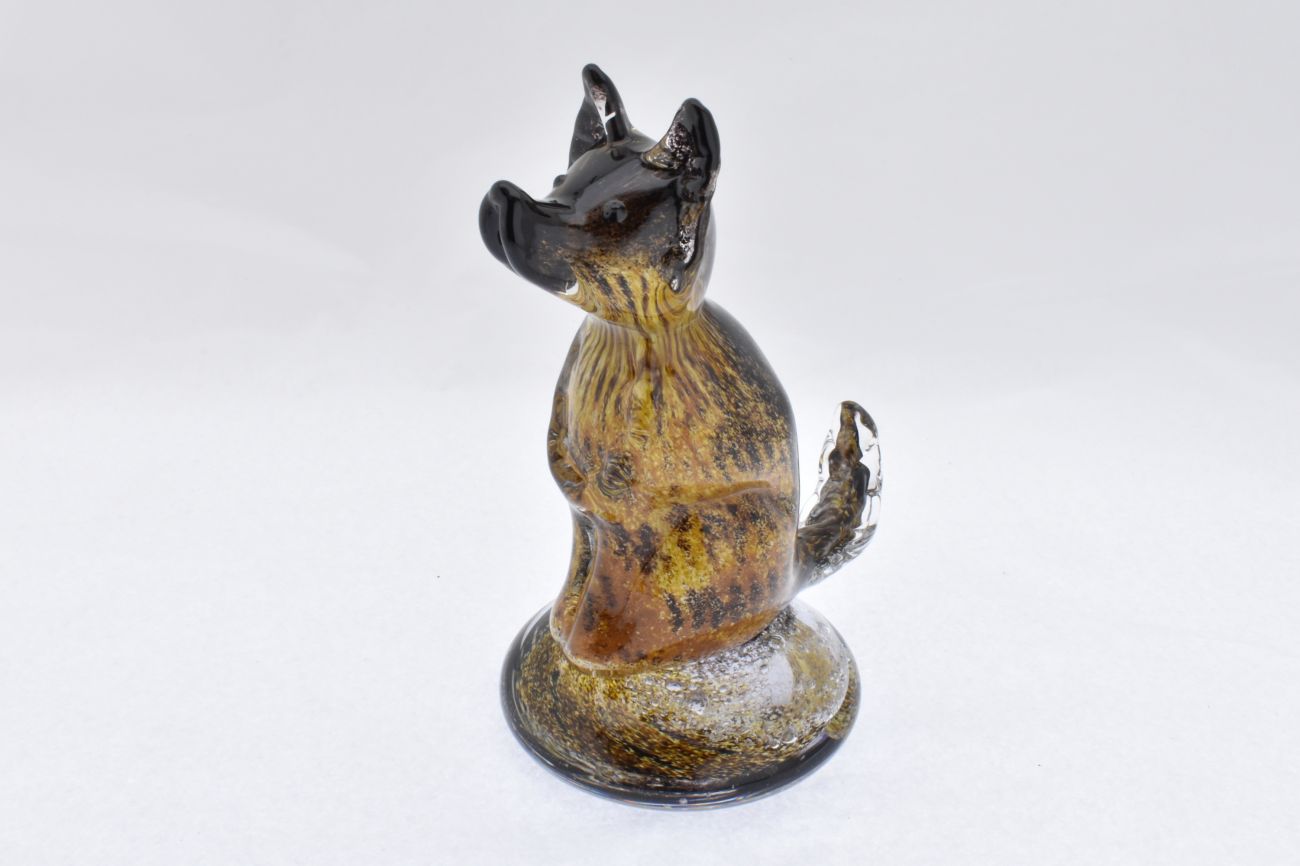 Remembrance Glass German Shepherd On Base with Encased Ashes
