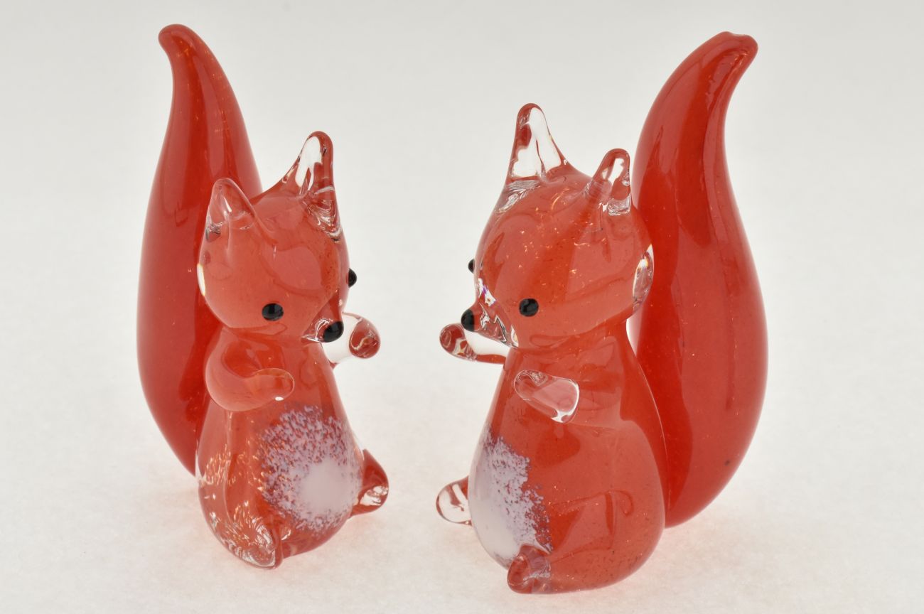 Art Glass Red Squirrel