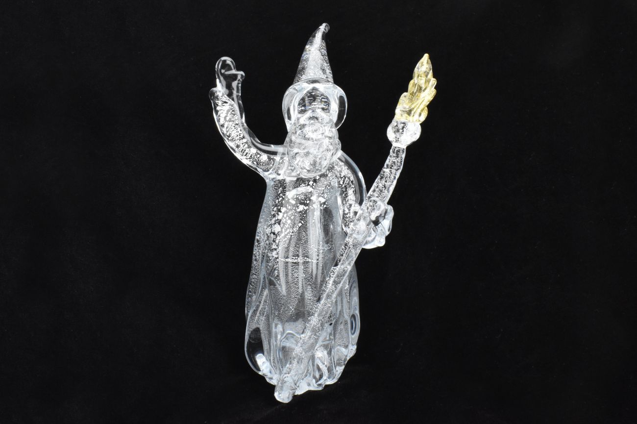 Art Glass Wizard in silver leaf